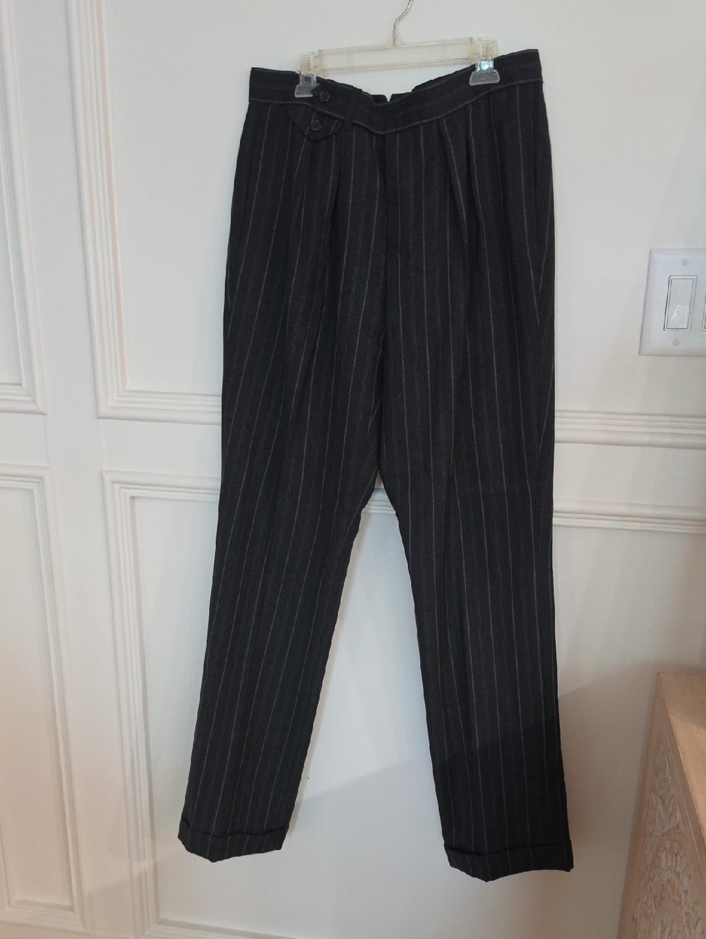 Ralph Lauren Black Pinstripe Dress Trousers